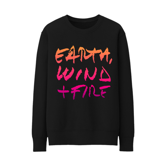 Earth, Wind & Fire Gradient Logo Black Crewneck Sweatshirt